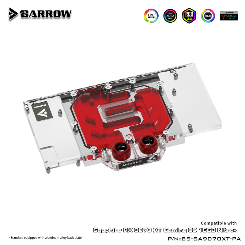 Rx 9070 Xt - GPU-waterblok voor SAPPHIRE RX 9070 XT