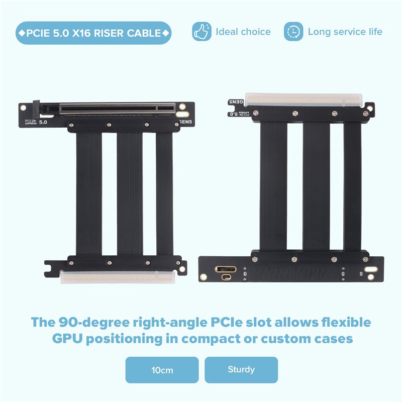 Voor Pcie 5.0 X16 Riser Kabelv - Pcie 5.0 Gpu Riser Cable recensie en prijs