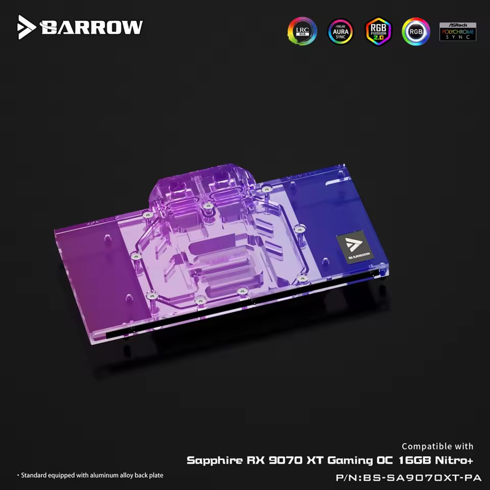 Barrow GPU Waterblok Voor Sapp - Rx 9070 Xt recensie en prijs