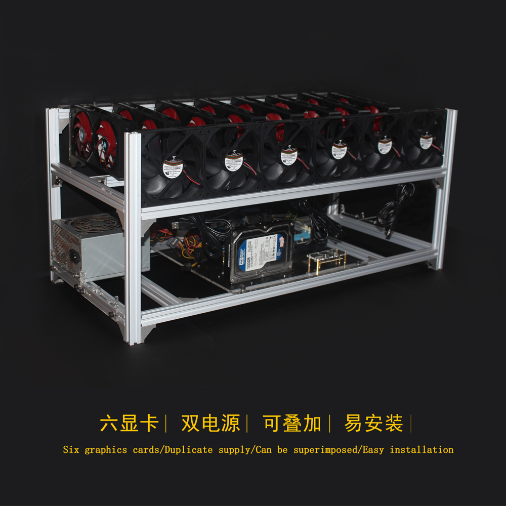 6 8 12 19 GPU Mijnwerker Mijnb - Gpu Mining Rig Frame 8 Gpu recensie en prijs